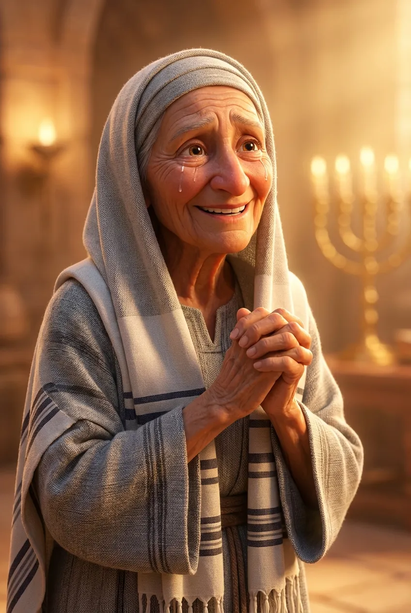 Portrait de Anne la prophétesse, prophète de la période fulfillment